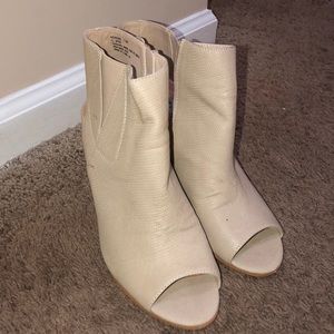 Open toe ankle booties
